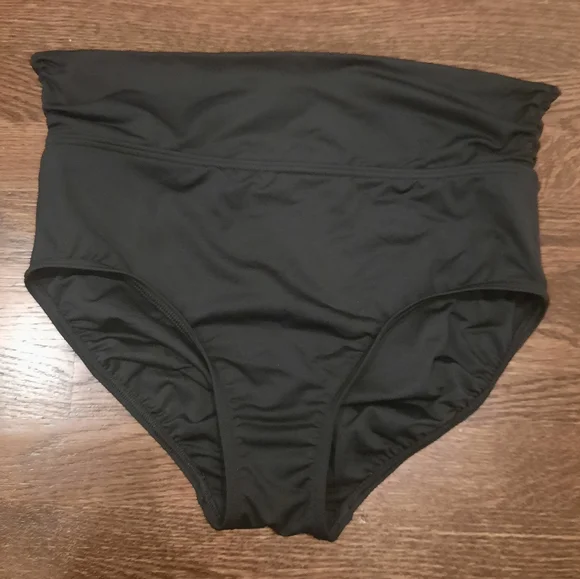 Lands End black fold over bikini bottom size Small 6-8 - Picture 4 of 6